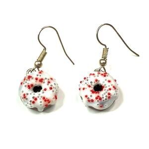 3/$30 Frosted Doughnut Donut Earrings Chocolate Glaze w/Sprinkles
